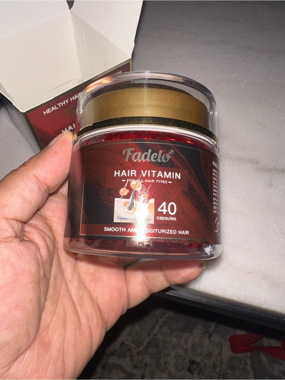 Hair Vitamin Capsules - Red
